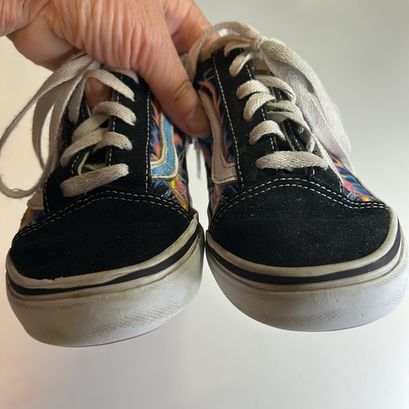 VANS OLD SHOOL ELECTRIC FLAME SKATEBOARD SNEAKERS SIZE KIDS 2 - Picture 4 of 13